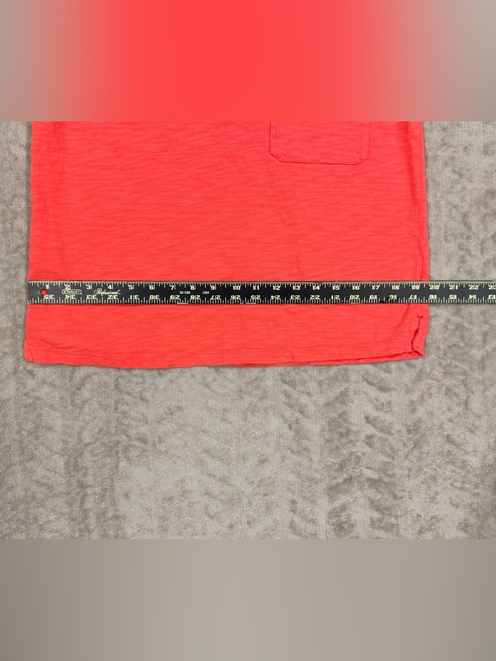 Lou & Grey Coral Orange Pocket Tank Top Women's Medium Basic Coastal Casual - Picture 4 of 6